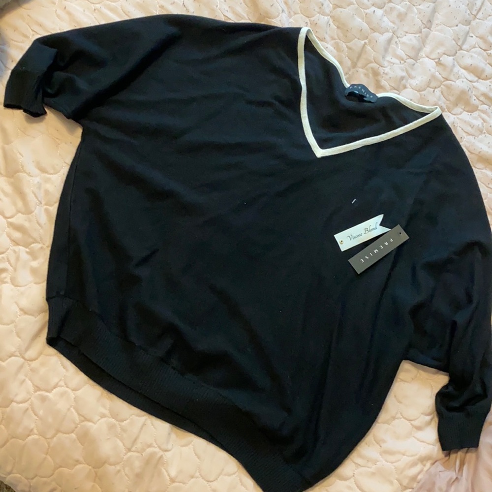 Premise black v neck sweater